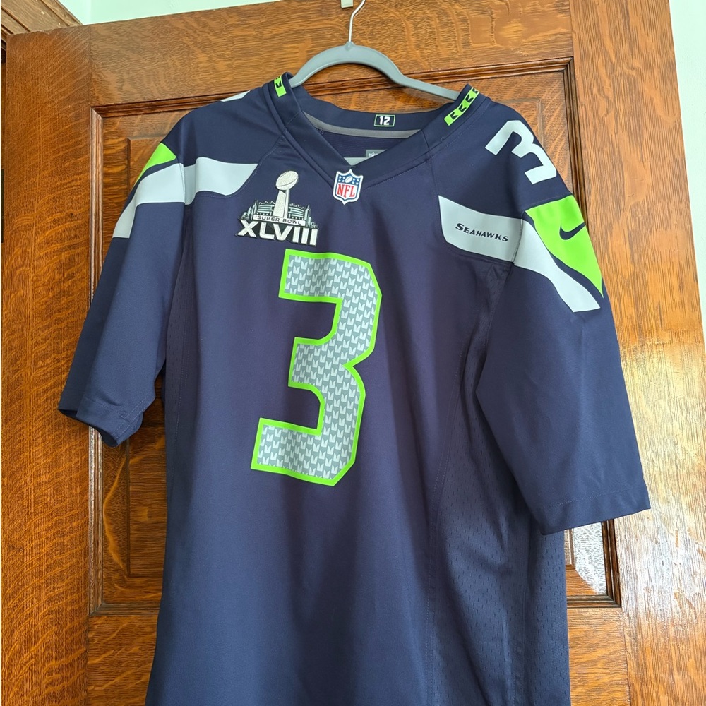 SUPER BOWL SEAHAWKS NFL On Field Jersey - Dark Blue